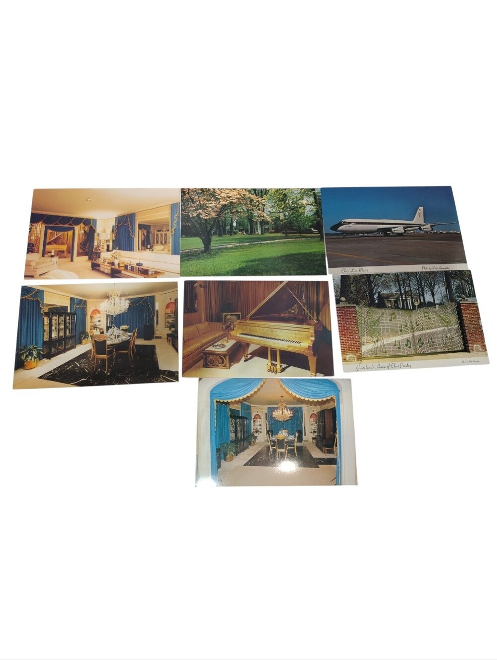 Graceland Elvis Presley Vintage Postcard Lot Of‎ 7 Memphis Tennessee 80s